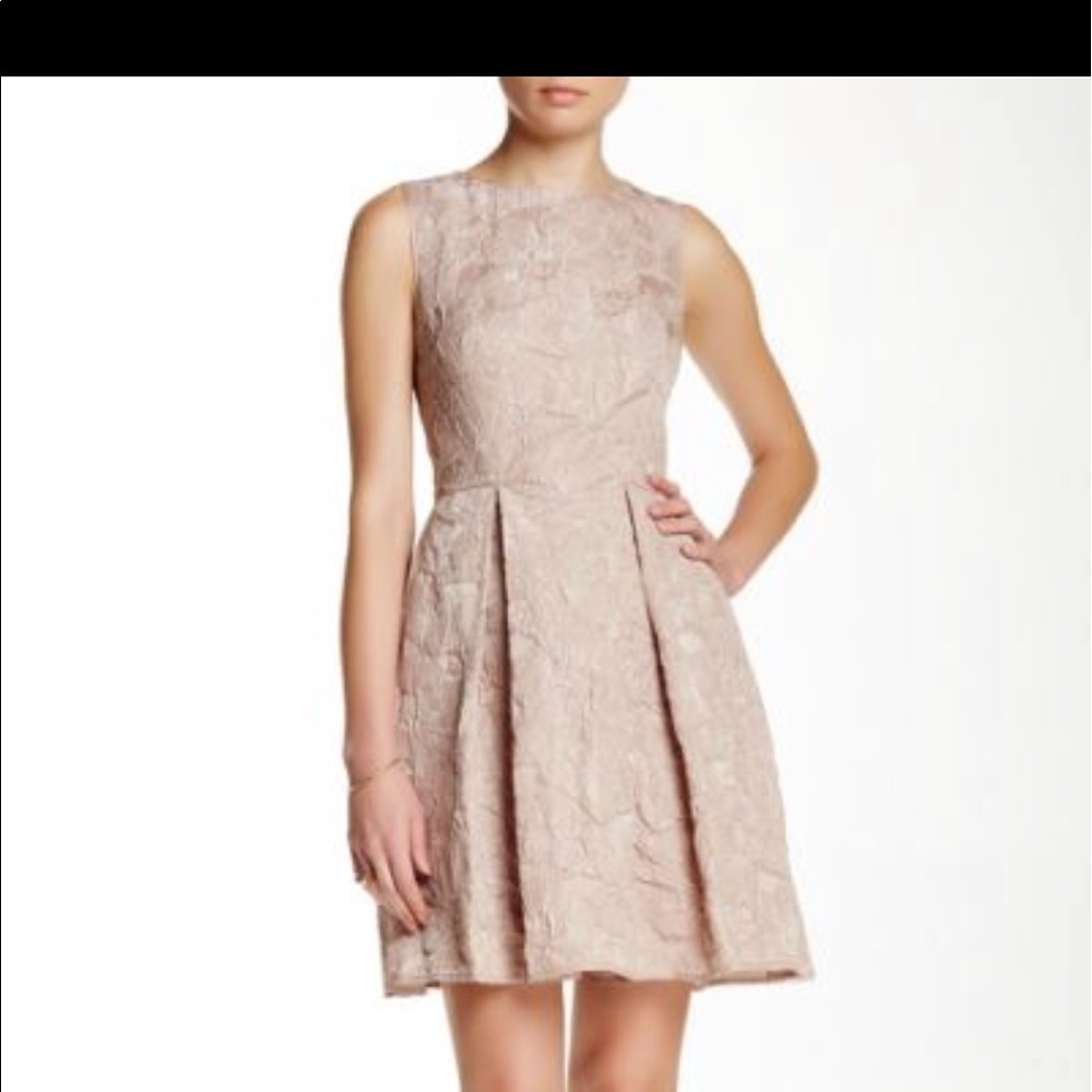 Max Studio floral tan dress. Kentucky derby